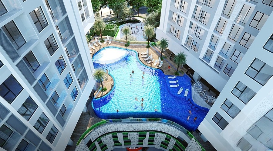 Bể bơi tại dự án The Ruby Hạ Long