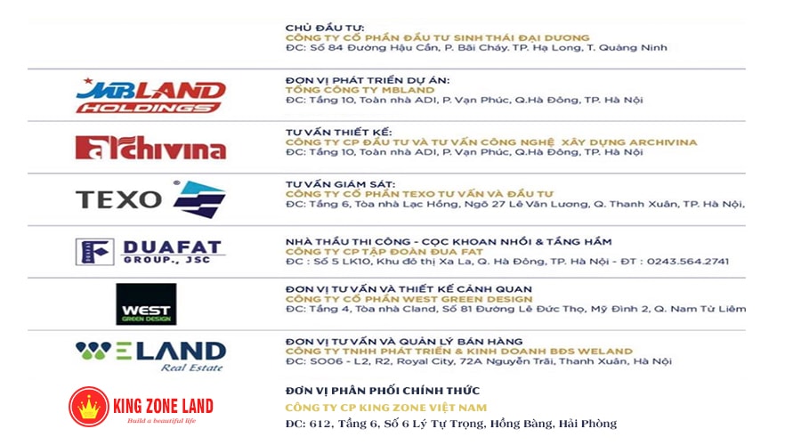 Đơn vị hỗ trợ dự án The Ruby Hạ Long