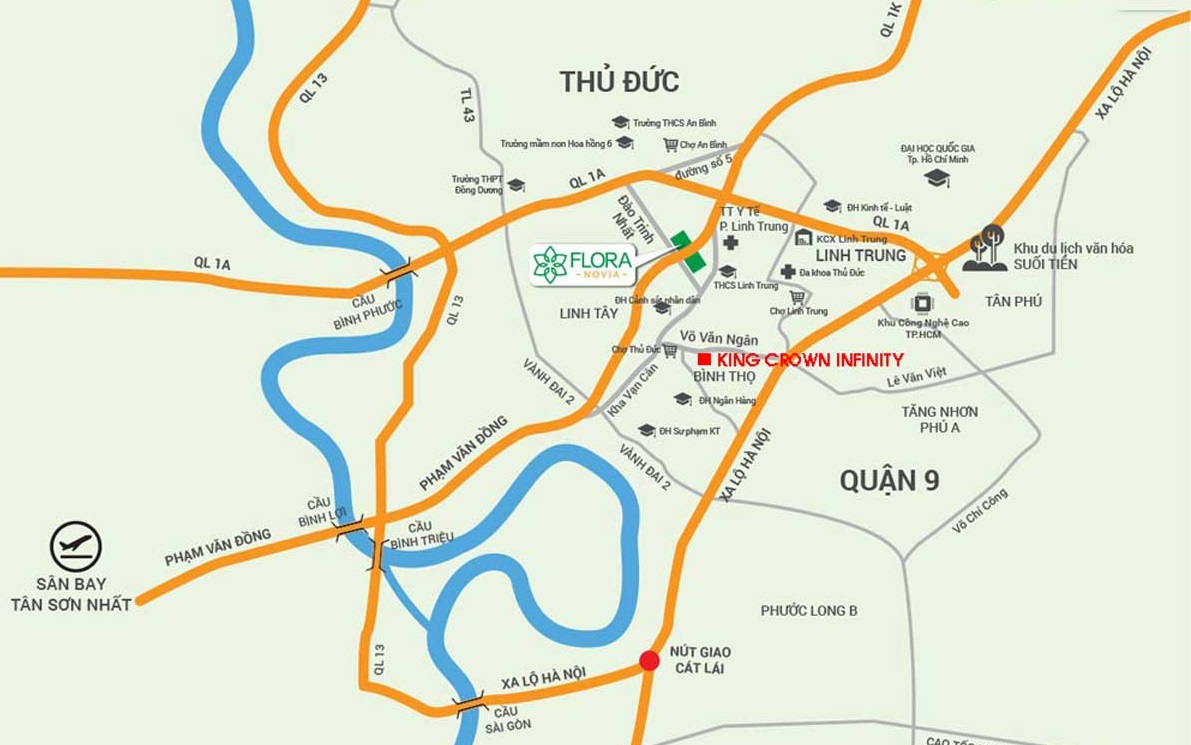 VỊ TRÍ DỰ ÁN KING CROWN INFINITY