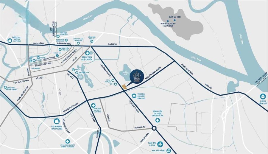 Vị trí dự án Diamond Crown Hai Phong